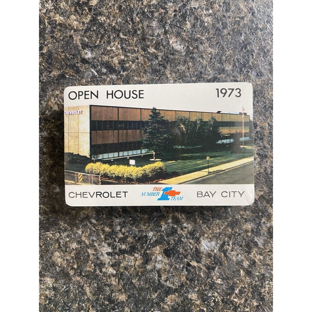 Vintage 1973 Collectible Playing Cards 1973 Chevrolet Bay City MI. Open House